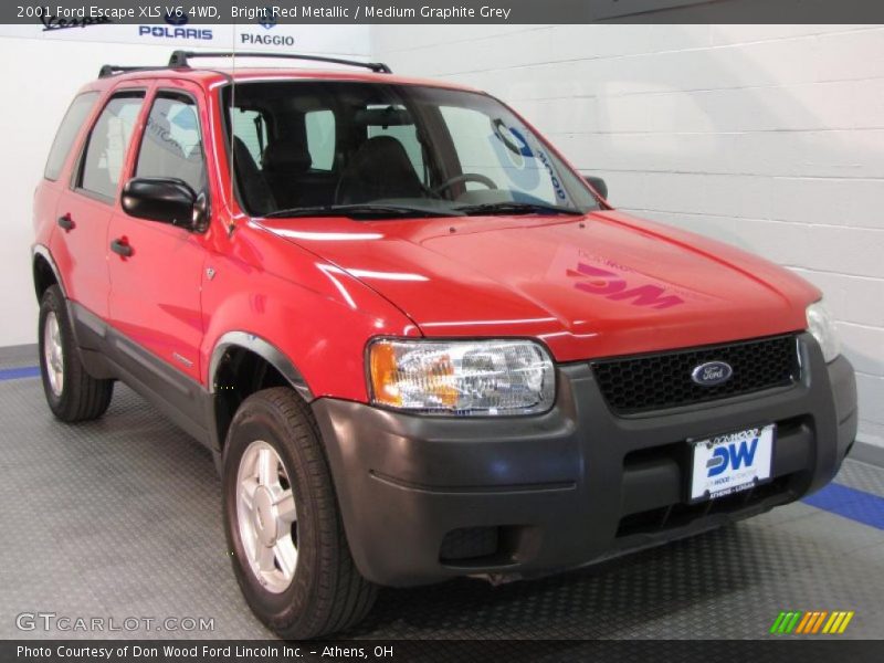 Bright Red Metallic / Medium Graphite Grey 2001 Ford Escape XLS V6 4WD
