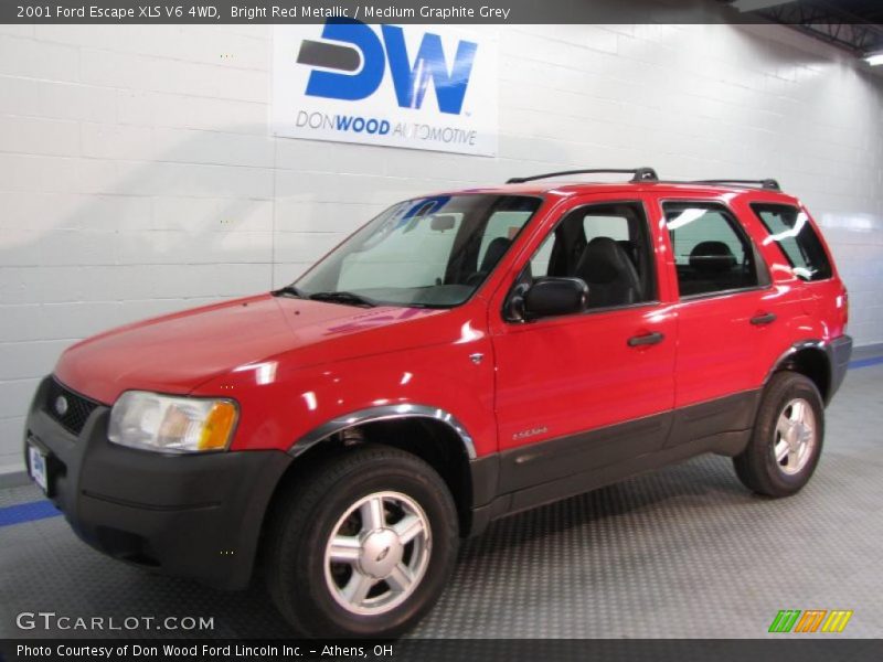 Bright Red Metallic / Medium Graphite Grey 2001 Ford Escape XLS V6 4WD