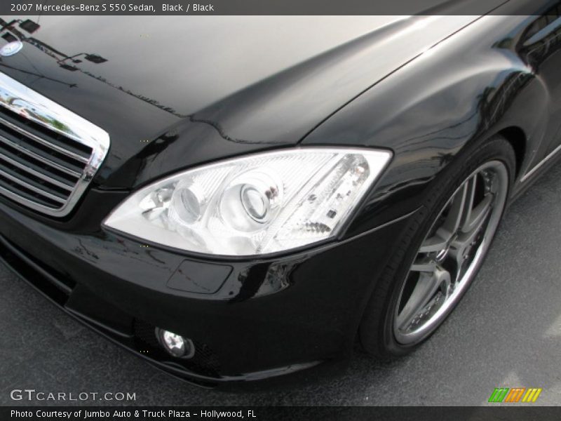 Black / Black 2007 Mercedes-Benz S 550 Sedan
