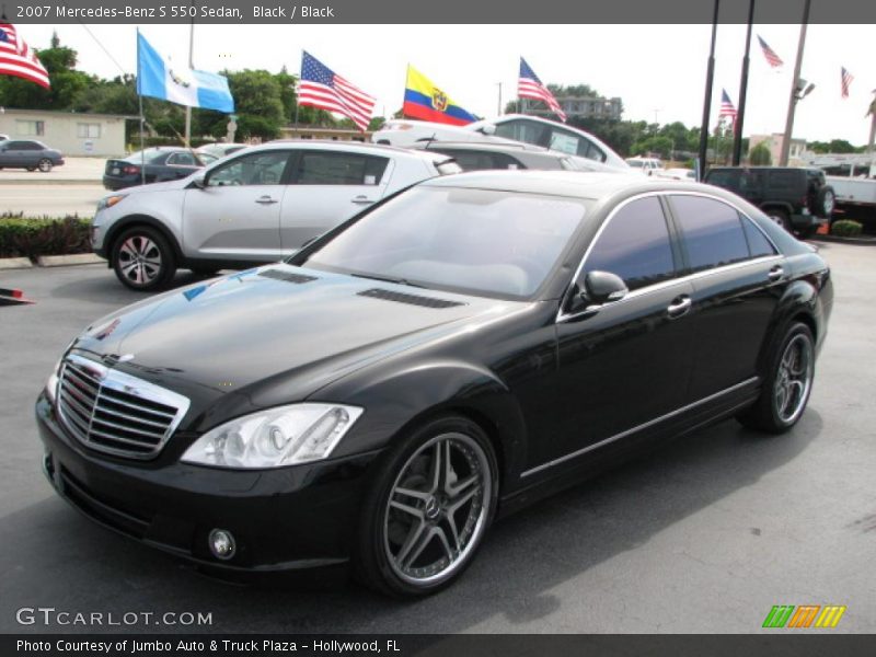 Black / Black 2007 Mercedes-Benz S 550 Sedan