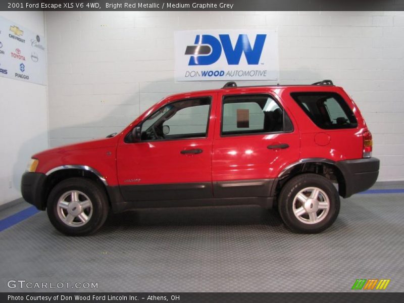 Bright Red Metallic / Medium Graphite Grey 2001 Ford Escape XLS V6 4WD