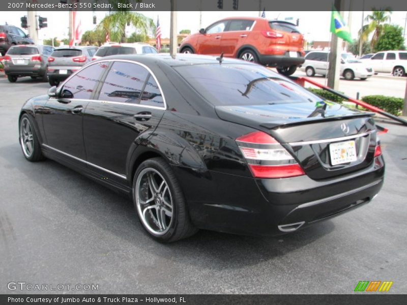 Black / Black 2007 Mercedes-Benz S 550 Sedan