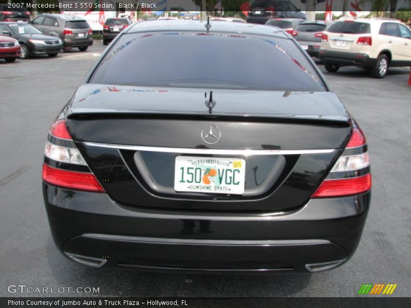 Black / Black 2007 Mercedes-Benz S 550 Sedan
