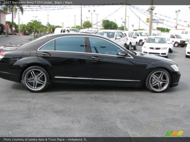 Black / Black 2007 Mercedes-Benz S 550 Sedan
