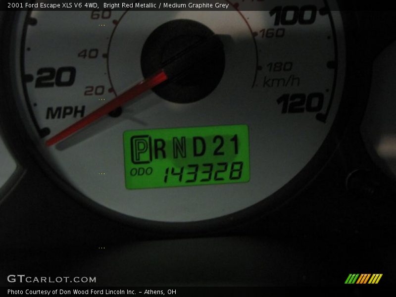 Bright Red Metallic / Medium Graphite Grey 2001 Ford Escape XLS V6 4WD