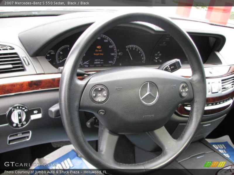Black / Black 2007 Mercedes-Benz S 550 Sedan