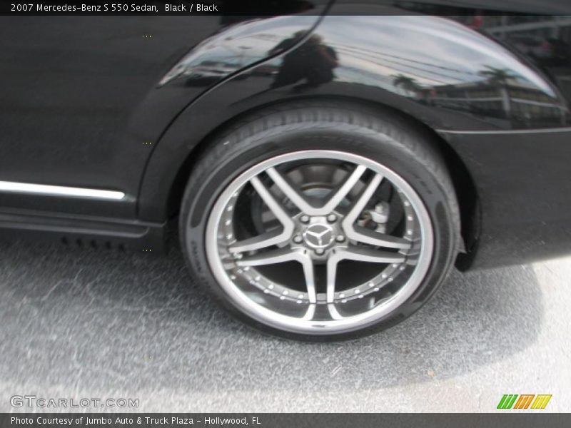 Black / Black 2007 Mercedes-Benz S 550 Sedan