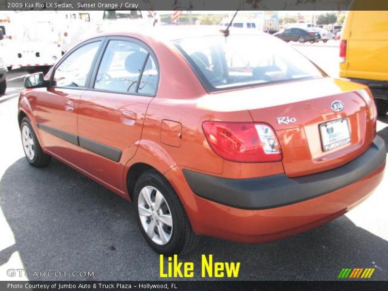 Sunset Orange / Gray 2009 Kia Rio LX Sedan