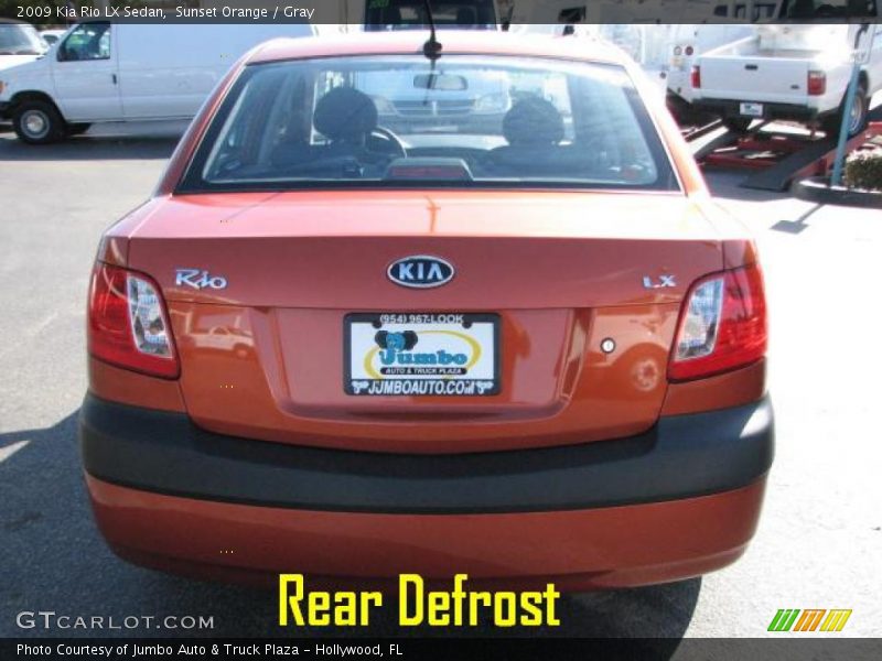 Sunset Orange / Gray 2009 Kia Rio LX Sedan