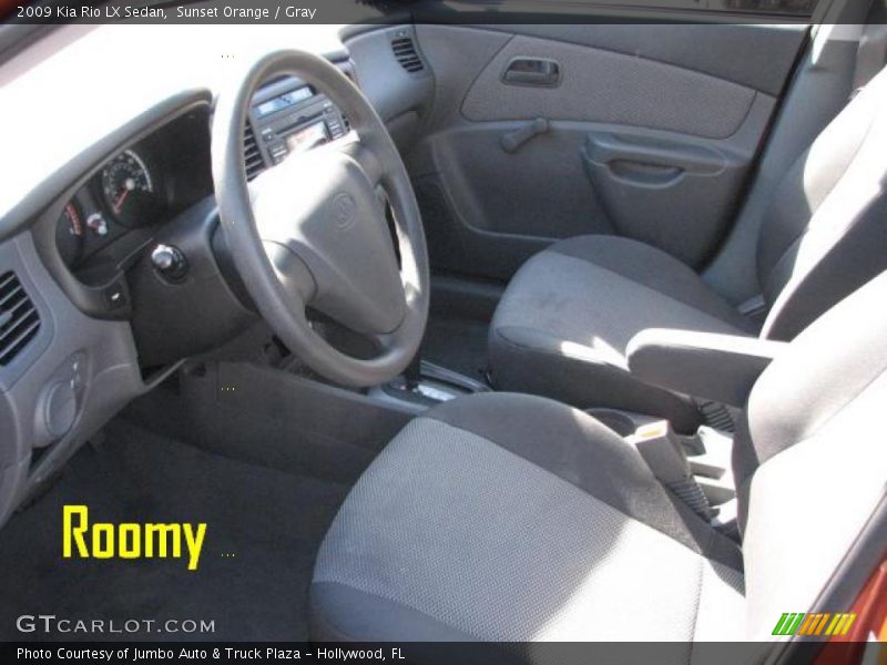 Sunset Orange / Gray 2009 Kia Rio LX Sedan