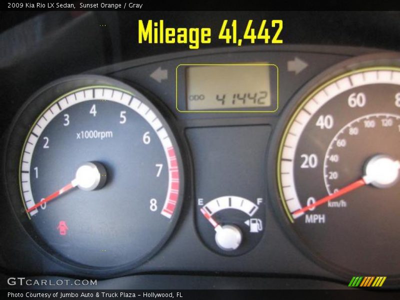 Sunset Orange / Gray 2009 Kia Rio LX Sedan