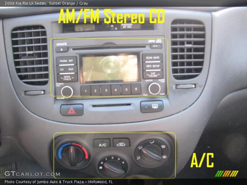 Sunset Orange / Gray 2009 Kia Rio LX Sedan
