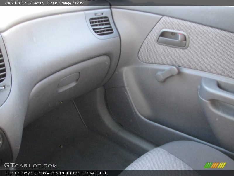Sunset Orange / Gray 2009 Kia Rio LX Sedan