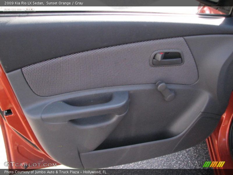 Sunset Orange / Gray 2009 Kia Rio LX Sedan