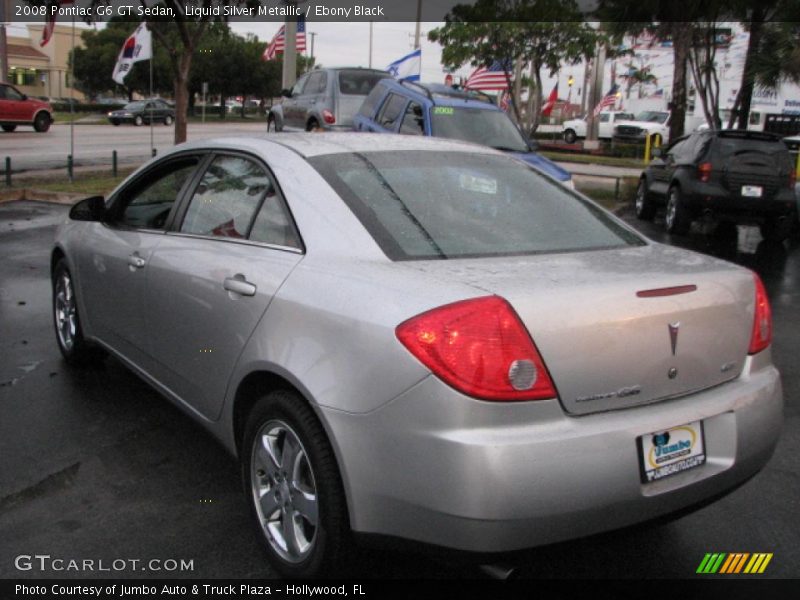 Liquid Silver Metallic / Ebony Black 2008 Pontiac G6 GT Sedan