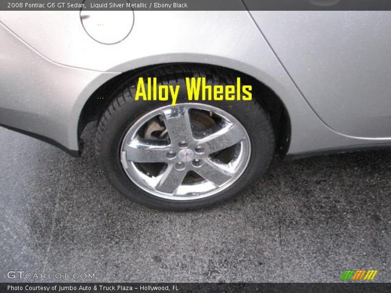 Liquid Silver Metallic / Ebony Black 2008 Pontiac G6 GT Sedan