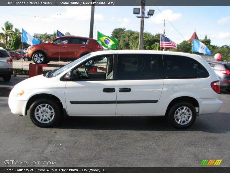 Stone White / Medium Slate Gray 2005 Dodge Grand Caravan SE