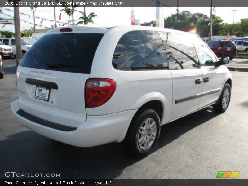 Stone White / Medium Slate Gray 2005 Dodge Grand Caravan SE