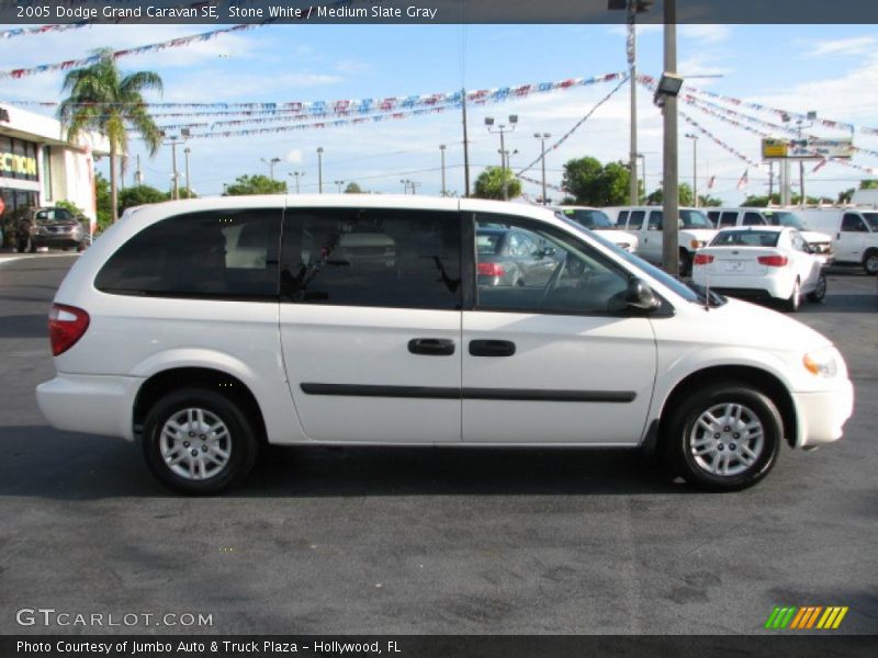 Stone White / Medium Slate Gray 2005 Dodge Grand Caravan SE