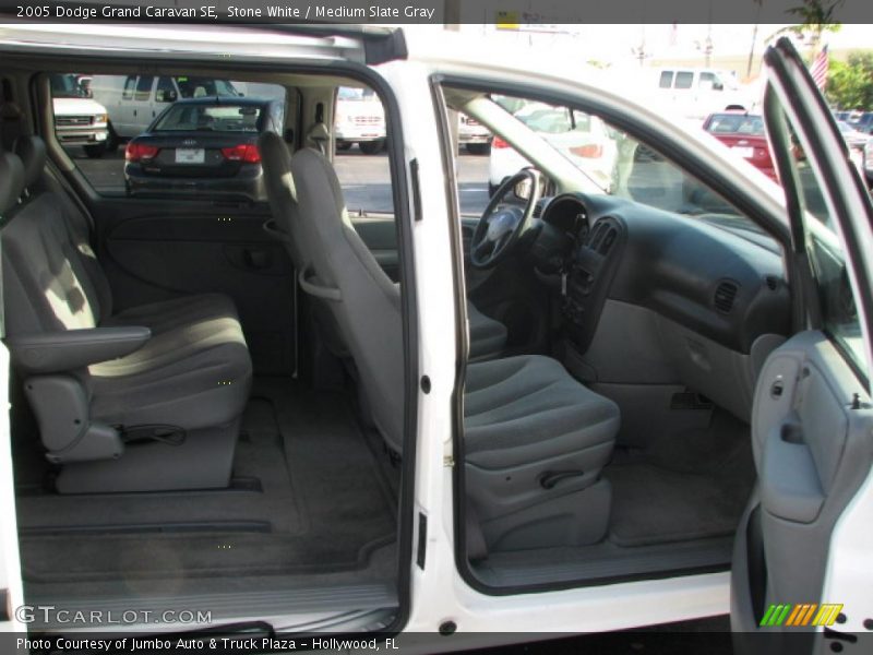 Stone White / Medium Slate Gray 2005 Dodge Grand Caravan SE