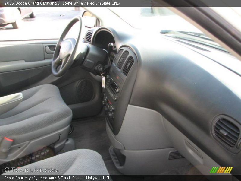 Stone White / Medium Slate Gray 2005 Dodge Grand Caravan SE