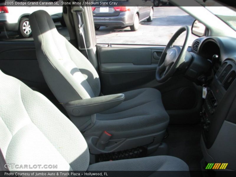 Stone White / Medium Slate Gray 2005 Dodge Grand Caravan SE