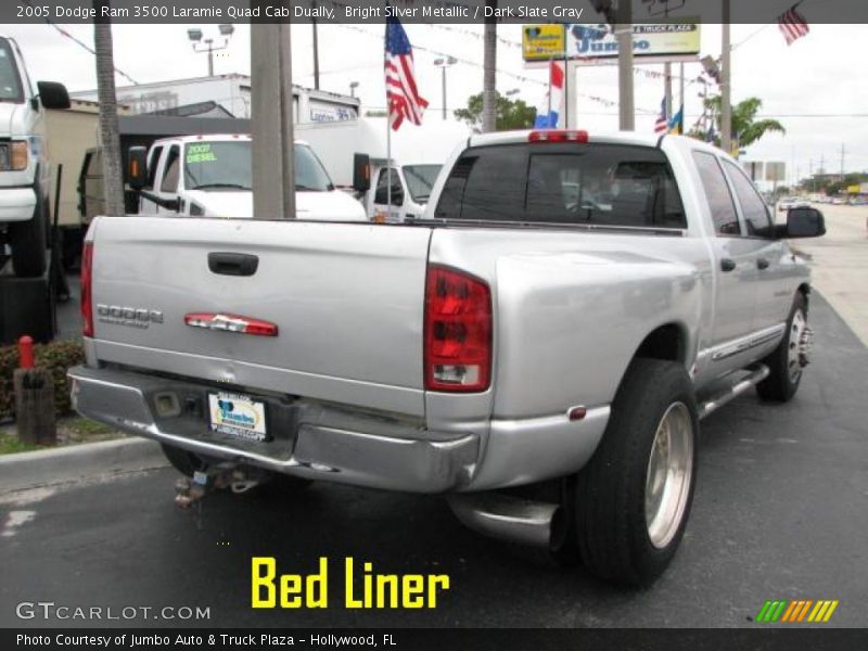 Bright Silver Metallic / Dark Slate Gray 2005 Dodge Ram 3500 Laramie Quad Cab Dually