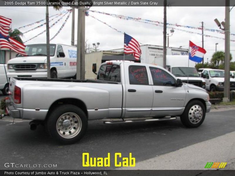 Bright Silver Metallic / Dark Slate Gray 2005 Dodge Ram 3500 Laramie Quad Cab Dually