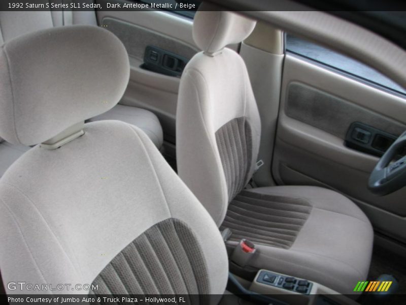 Dark Antelope Metallic / Beige 1992 Saturn S Series SL1 Sedan