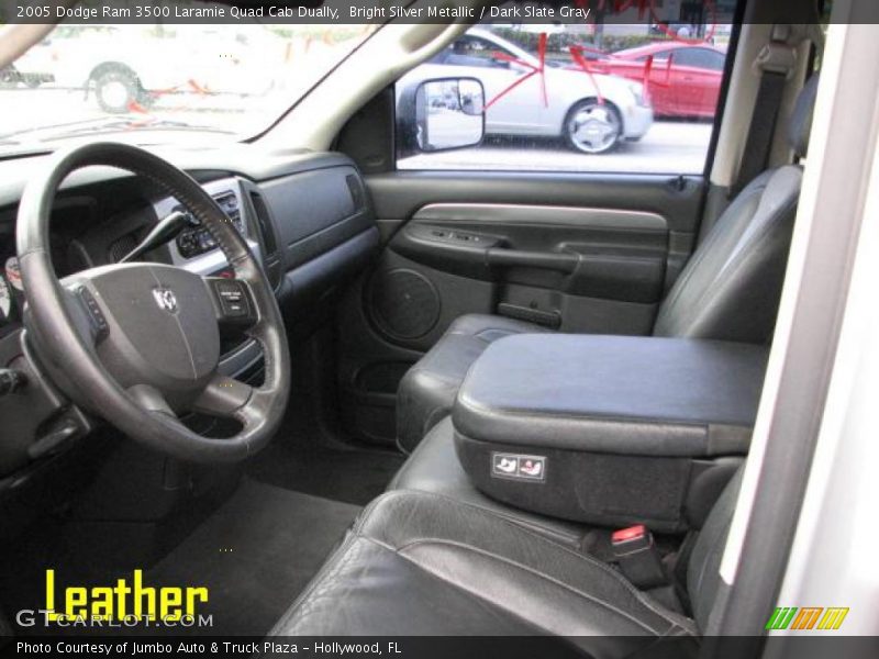 Bright Silver Metallic / Dark Slate Gray 2005 Dodge Ram 3500 Laramie Quad Cab Dually