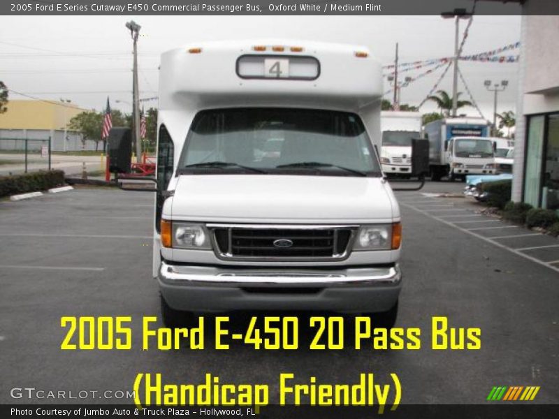 Oxford White / Medium Flint 2005 Ford E Series Cutaway E450 Commercial Passenger Bus
