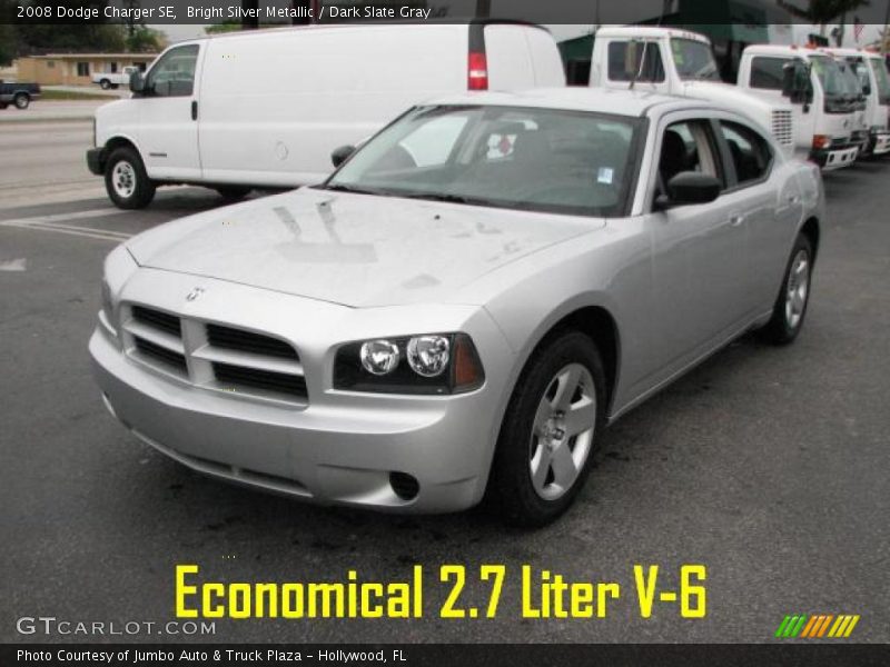 Bright Silver Metallic / Dark Slate Gray 2008 Dodge Charger SE
