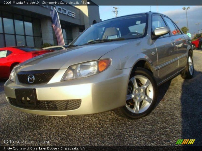 Shimmering Sand Metallic / Beige 2003 Mazda Protege LX