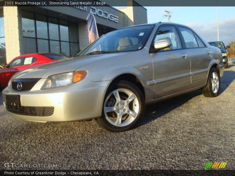 Shimmering Sand Metallic / Beige 2003 Mazda Protege LX