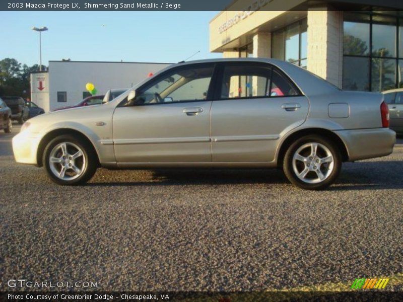 Shimmering Sand Metallic / Beige 2003 Mazda Protege LX