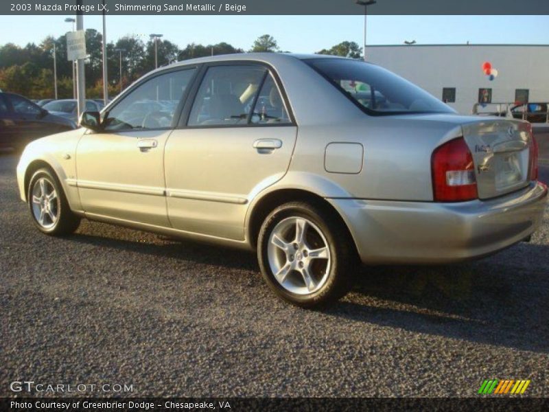 Shimmering Sand Metallic / Beige 2003 Mazda Protege LX