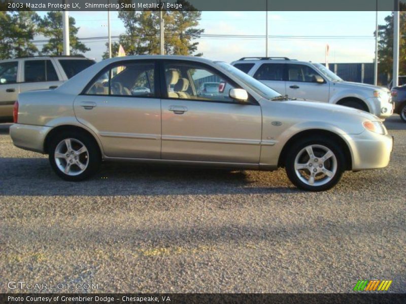 Shimmering Sand Metallic / Beige 2003 Mazda Protege LX