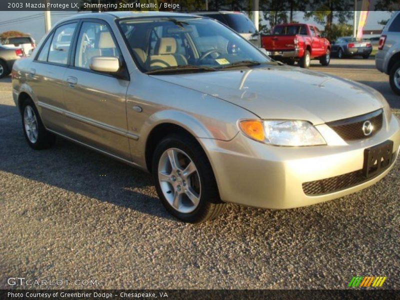 Shimmering Sand Metallic / Beige 2003 Mazda Protege LX