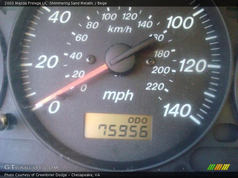 Shimmering Sand Metallic / Beige 2003 Mazda Protege LX