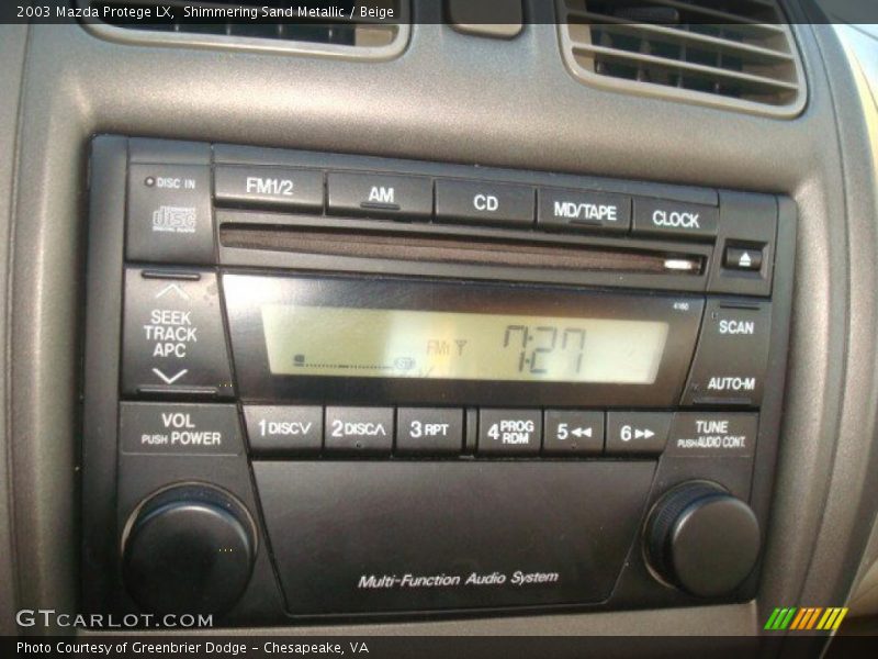 Shimmering Sand Metallic / Beige 2003 Mazda Protege LX