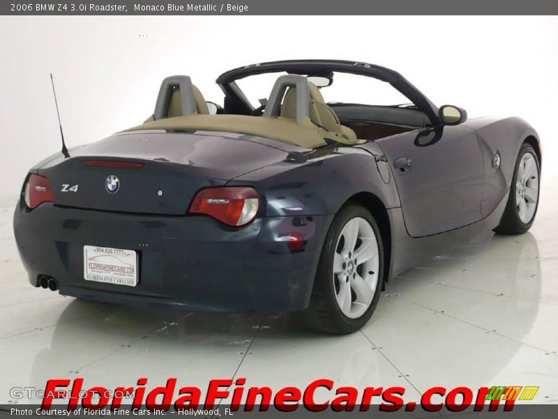 Monaco Blue Metallic / Beige 2006 BMW Z4 3.0i Roadster