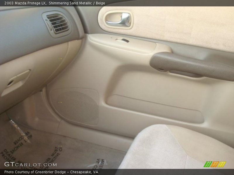 Shimmering Sand Metallic / Beige 2003 Mazda Protege LX