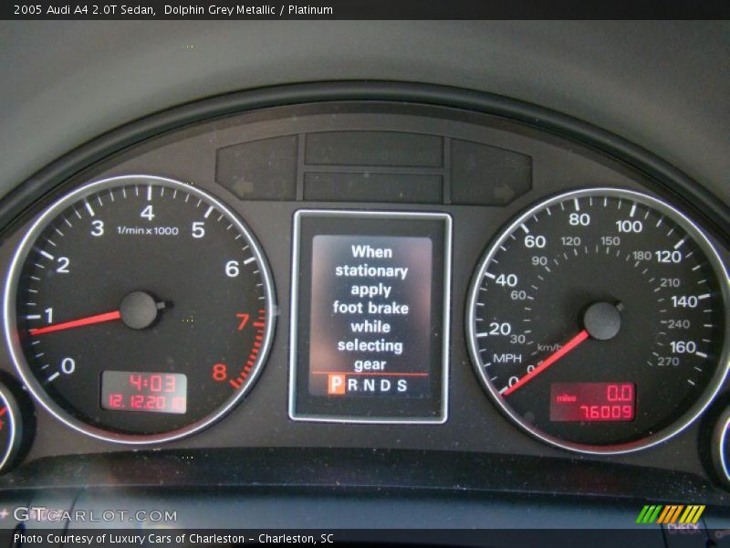 2005 A4 2.0T Sedan 2.0T Sedan Gauges