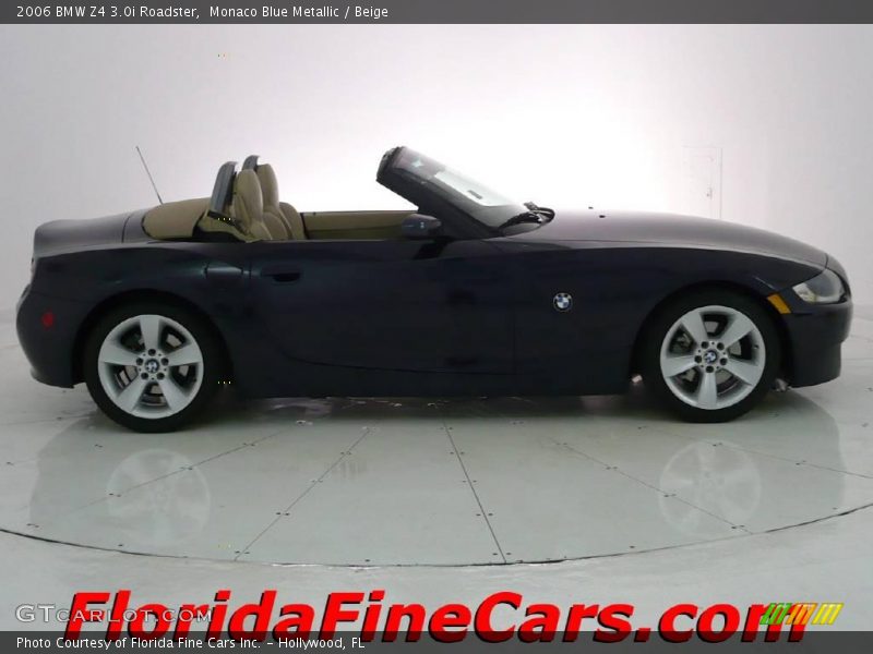 Monaco Blue Metallic / Beige 2006 BMW Z4 3.0i Roadster