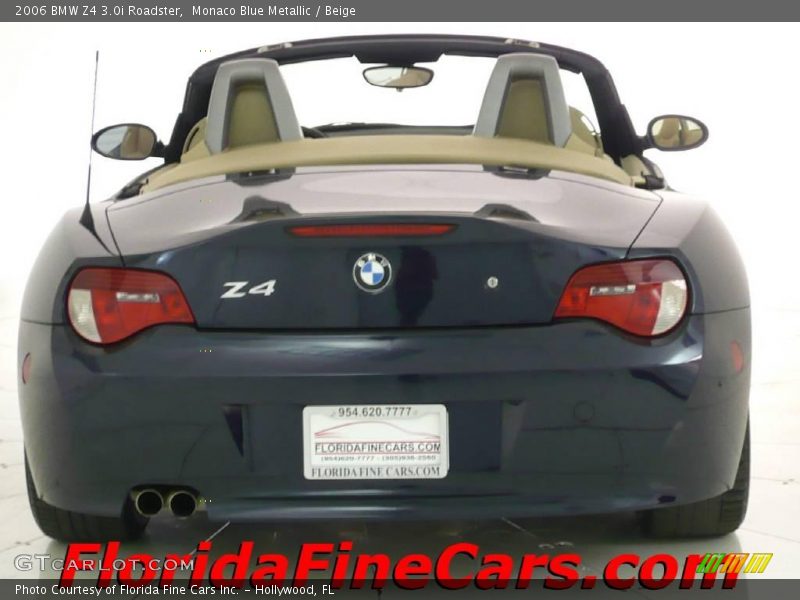 Monaco Blue Metallic / Beige 2006 BMW Z4 3.0i Roadster