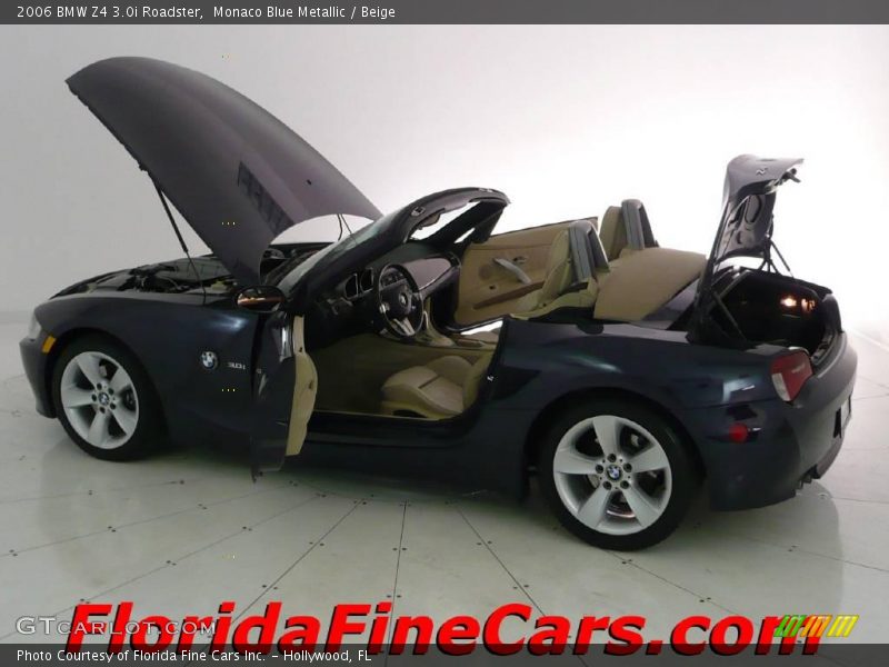 Monaco Blue Metallic / Beige 2006 BMW Z4 3.0i Roadster