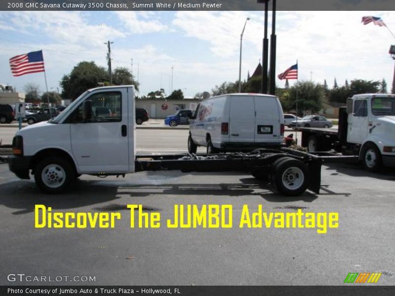 Summit White / Medium Pewter 2008 GMC Savana Cutaway 3500 Chassis