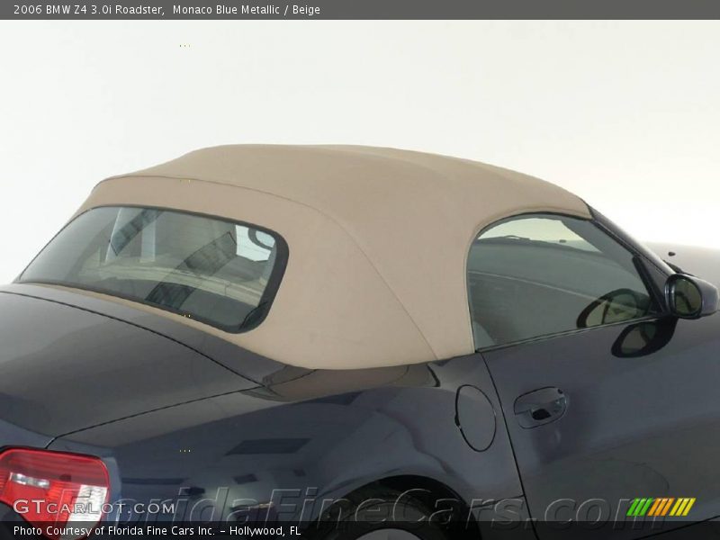 Monaco Blue Metallic / Beige 2006 BMW Z4 3.0i Roadster