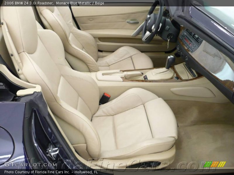 Monaco Blue Metallic / Beige 2006 BMW Z4 3.0i Roadster