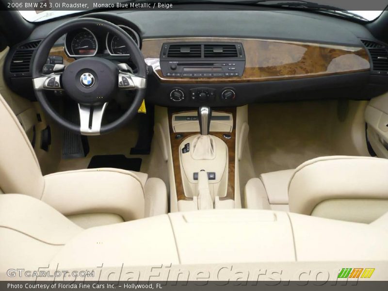 Monaco Blue Metallic / Beige 2006 BMW Z4 3.0i Roadster